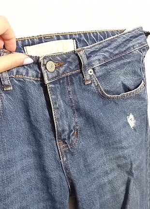 28 Beden Dizleri yırtık 28 beden kadın mom jeans