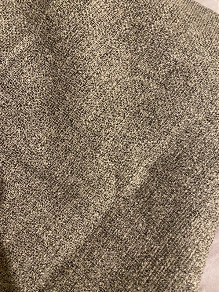 Gri Pilili Keten Kadın Pantolon - Görsel 4