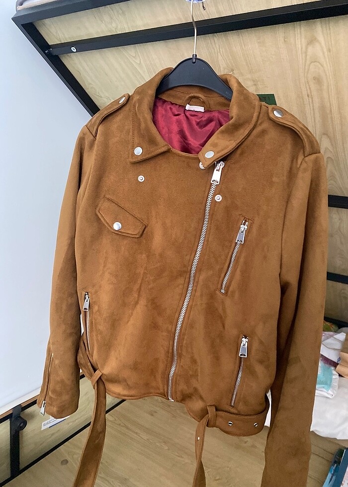 kadın süet ceket - Görsel 2