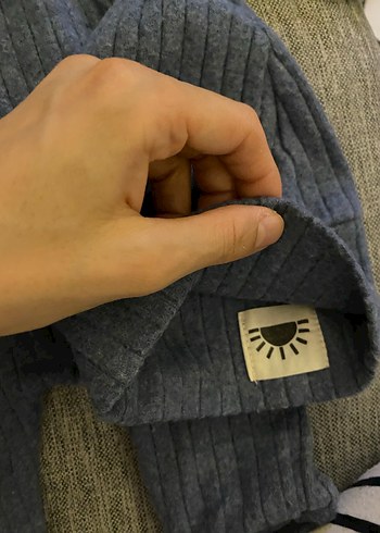 Gri Triko Bebek Tulum ve Şapka Seti - Görsel 2