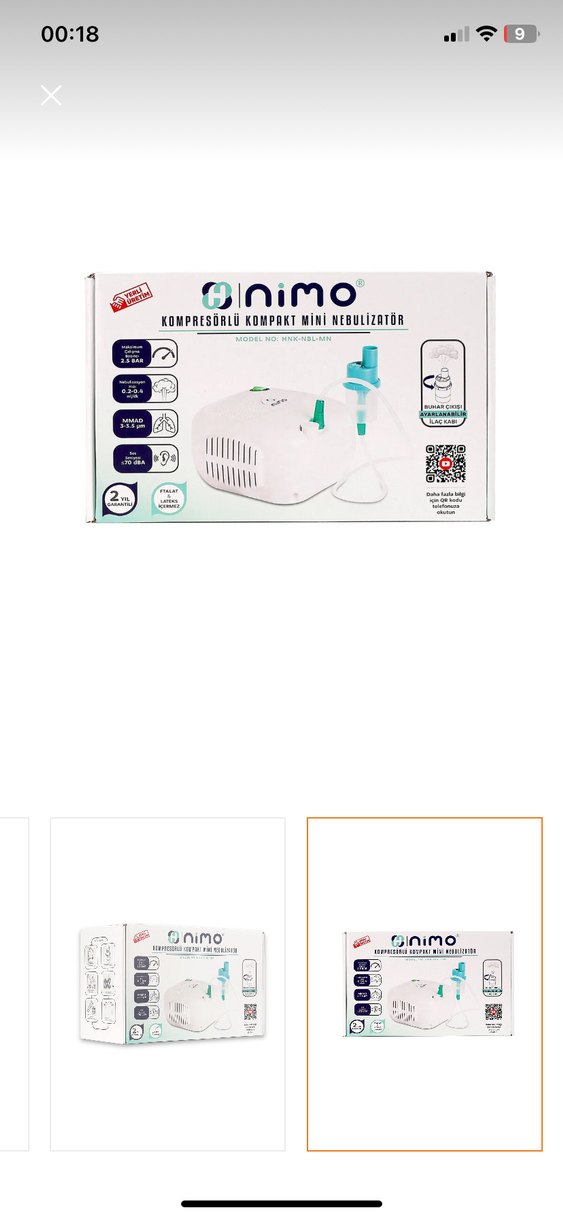 Nimo Kompakt Kompresörlü Nebulizatör Beyaz - Görsel 2