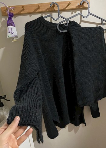 Kadın Siyah Yün Oversize takım - Görsel 6