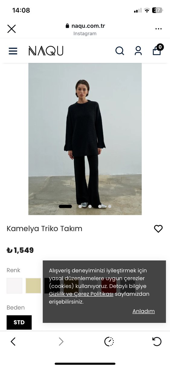 Kadın Siyah Yün Oversize takım - Görsel 4