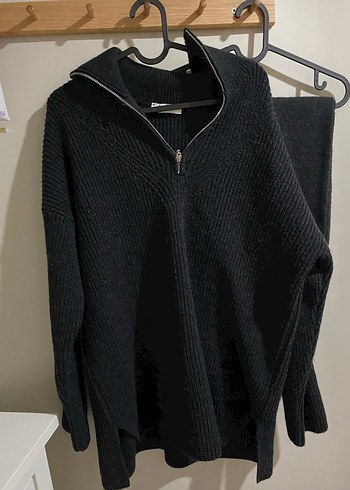 Gri Yün Kadın Oversize Triko - Görsel 8