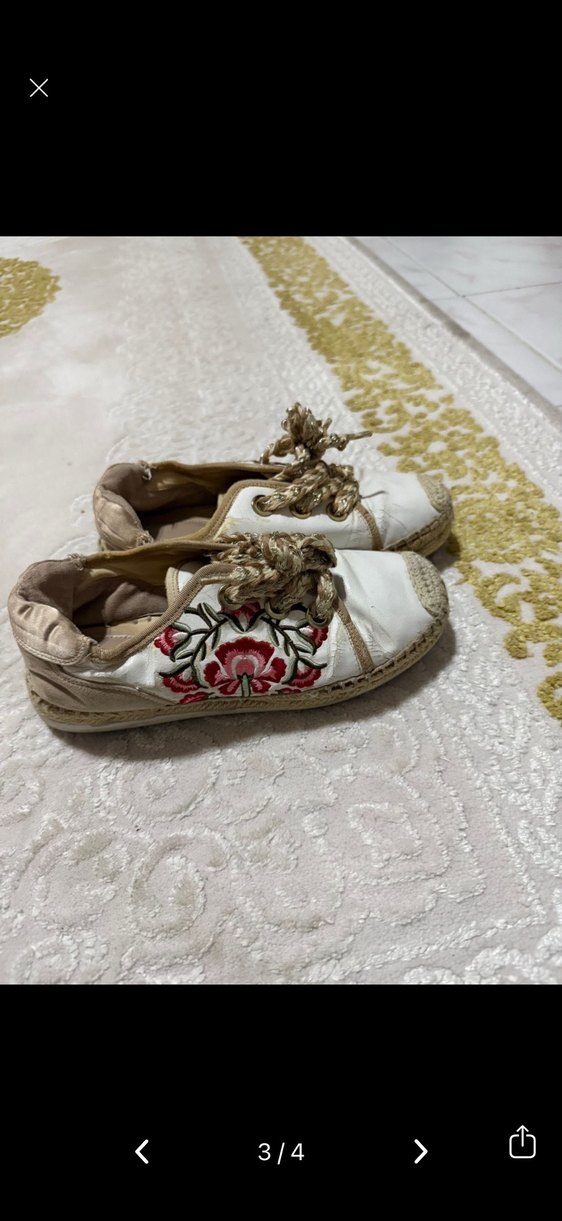 Nakışlı Beyaz Aldo ayakkabı - Görsel 3