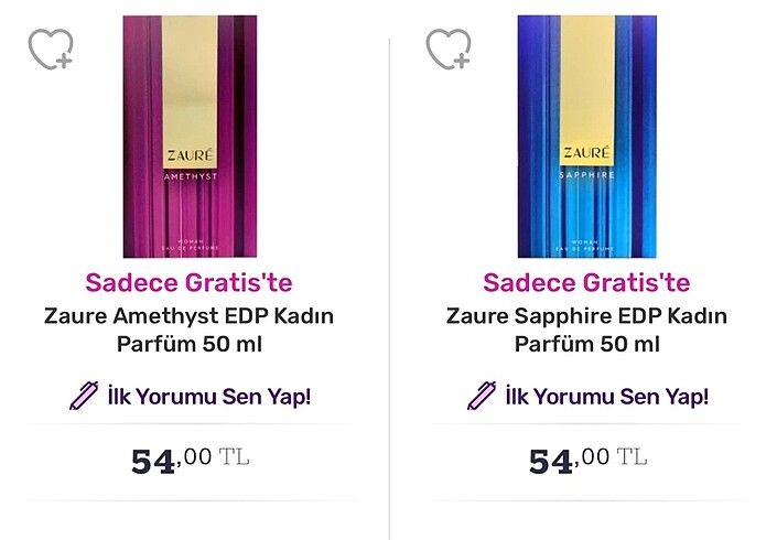Gratis zaure parfüm
