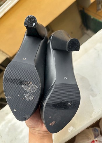 Klasik Siyah Topuklu Kadın Ayakkabı - Görsel 7