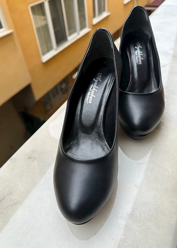 Klasik Siyah Topuklu Kadın Ayakkabı - Görsel 6