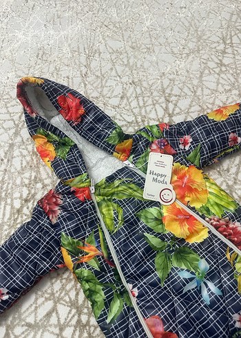 Çiçek Desenli Renkli Bebek Tulumu - Görsel 2