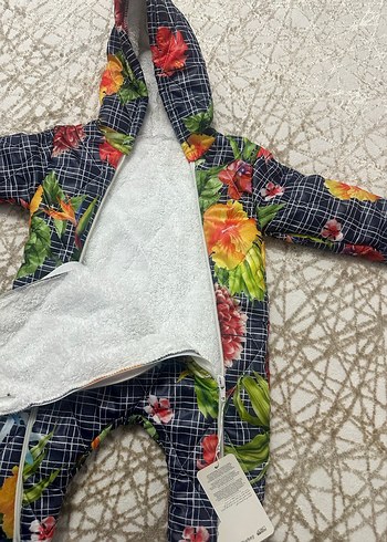 Çiçek Desenli Renkli Bebek Tulumu - Görsel 3