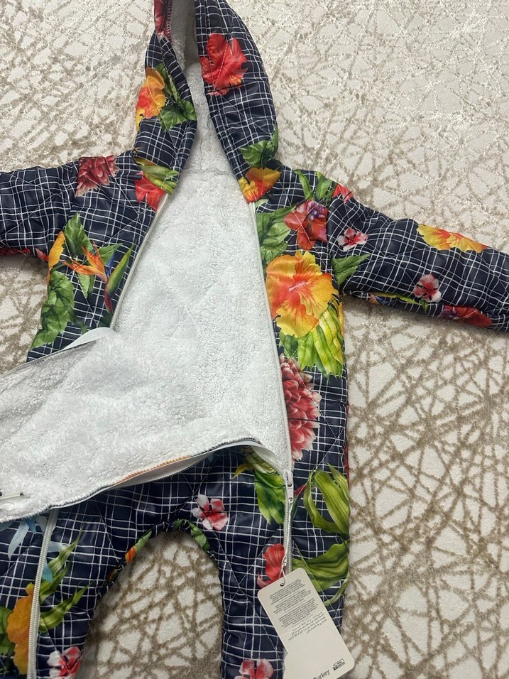 Çiçek Desenli Renkli Bebek Tulumu - Görsel 3