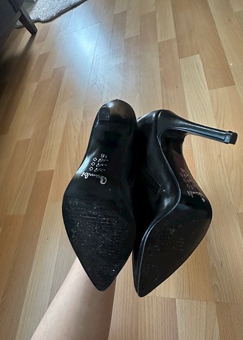 36 Beden siyah Renk Siyah Deri Stiletto Topuklu Kadın Bot
