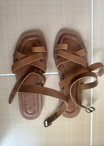 Taba Rengi Kadın Sandalet - Görsel 3