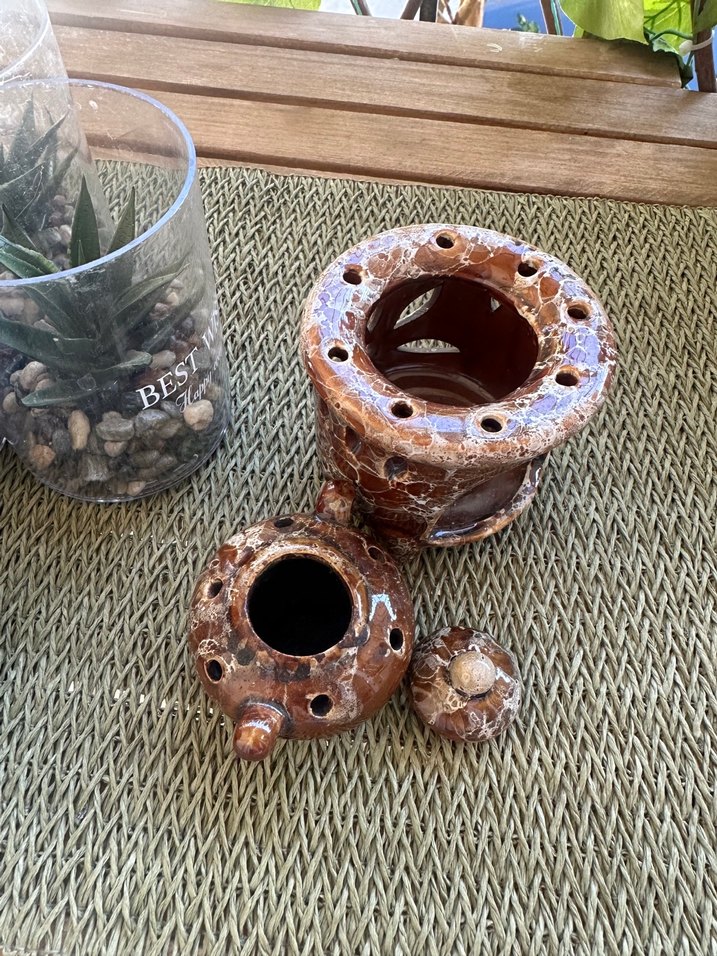 Kahverengi Seramik buhurdanlık - Görsel 4