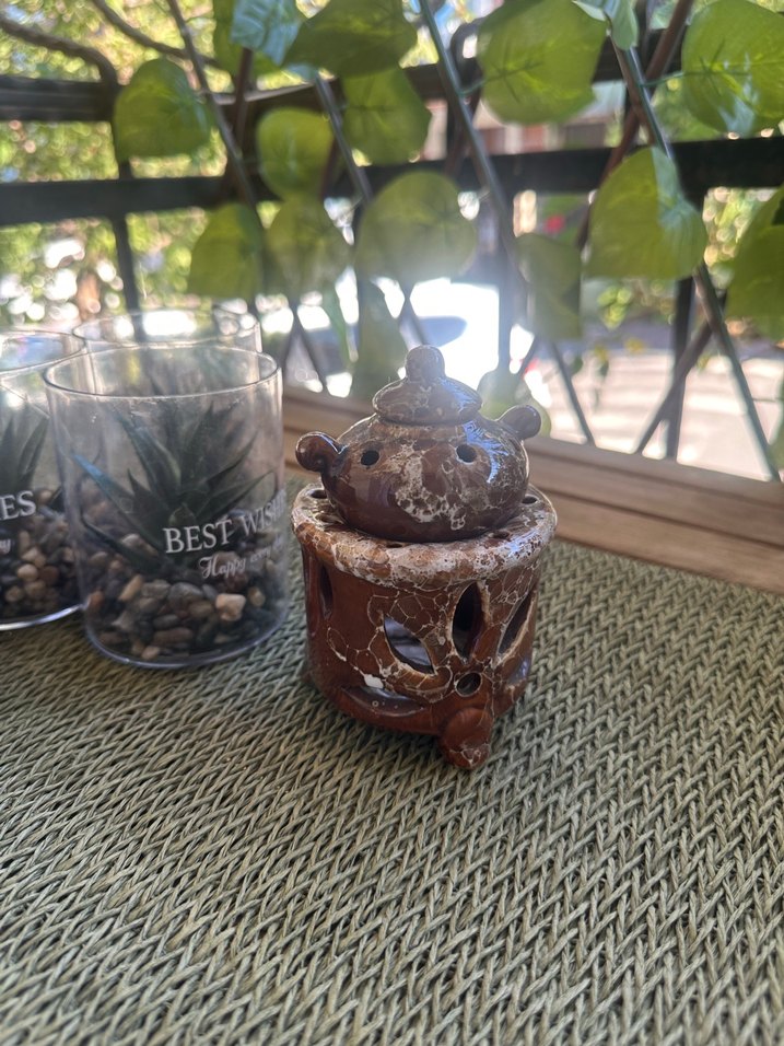 Kahverengi Seramik buhurdanlık - Görsel 5