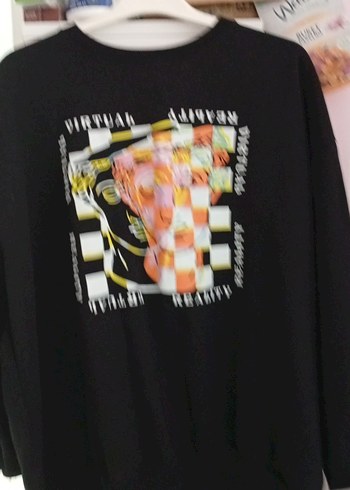 Trendyol & Milla Siyah Baskılı Kadın Sweatshirt