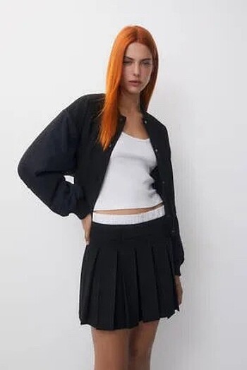 Pull&Bear Boxer Detaylı Pileli Etek