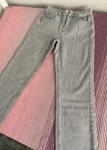 34 Beden gri Renk Gri Regular Fit Kadın Kot Pantolon stradivarius