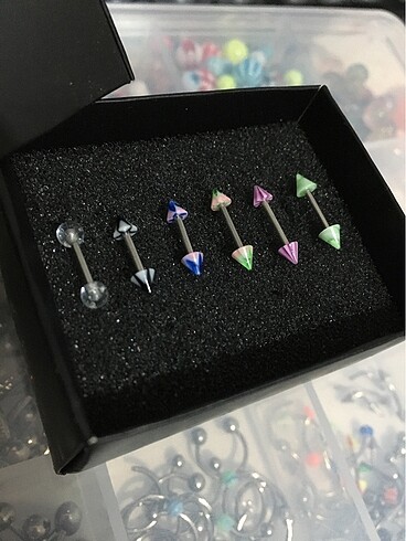 xxl Beden çeşitli Renk Tragus nipple helix kıkırdak piercing