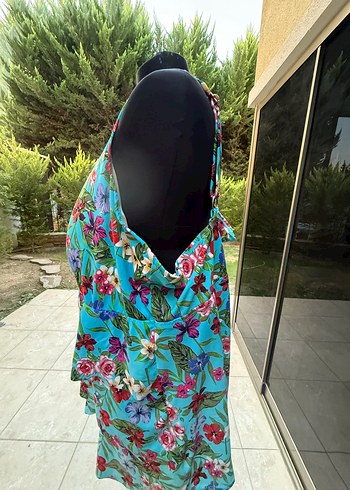 Renkli Bohem Mini Hamile Tunik - Görsel 3