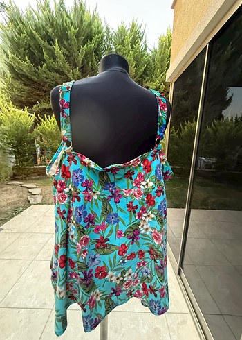 Renkli Bohem Mini Hamile Tunik - Görsel 2