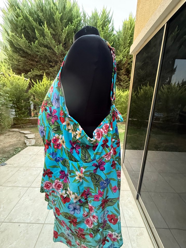 Renkli Bohem Mini Hamile Tunik - Görsel 3