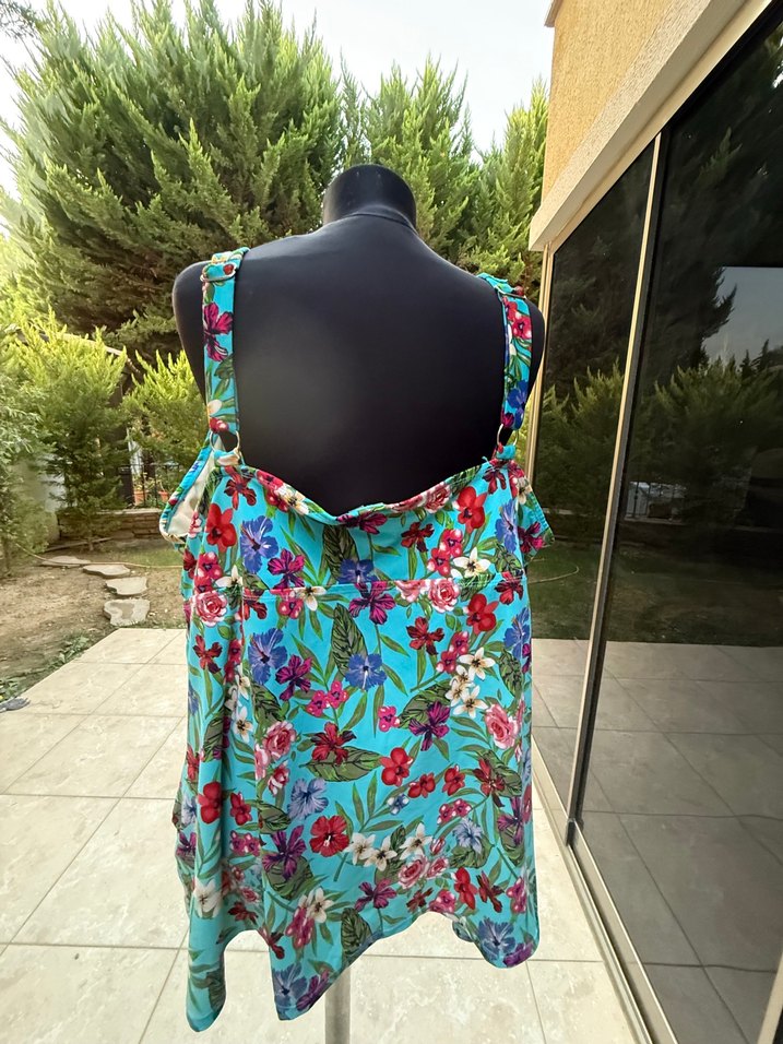 Renkli Bohem Mini Hamile Tunik - Görsel 2