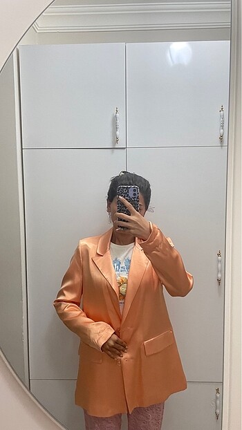 Zara Parlak blazer çeket