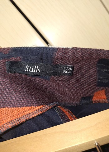 Kadın Kahverengi Midi Desenli Etek - Görsel 5