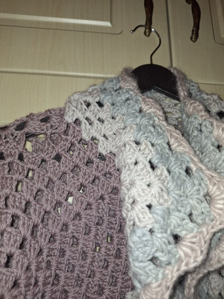 Bohem Midi Kadın Hırka Örgü Pembej - Görsel 2