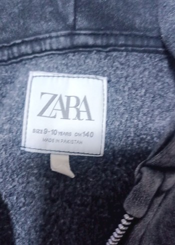 Gri Kapüşonlu Kısa Kesim Denim Sweatshirt - Görsel 3