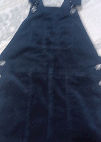 Kızlar Siyah Kot Salopet - Görsel 2