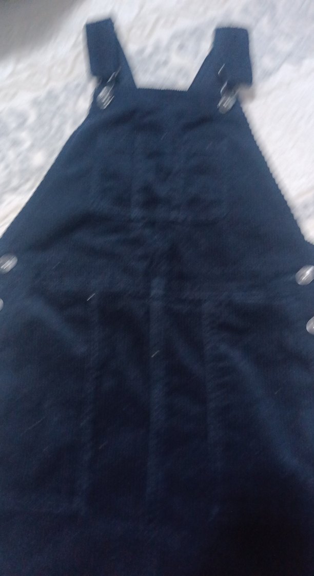 Kızlar Siyah Kot Salopet - Görsel 2