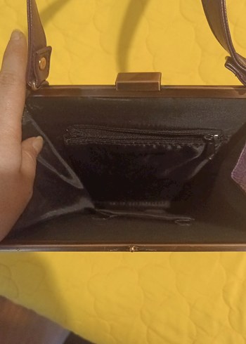 mor Vintage Deri Kadın Çanta - Görsel 4