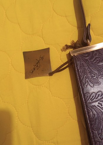 mor Vintage Deri Kadın Çanta - Görsel 3