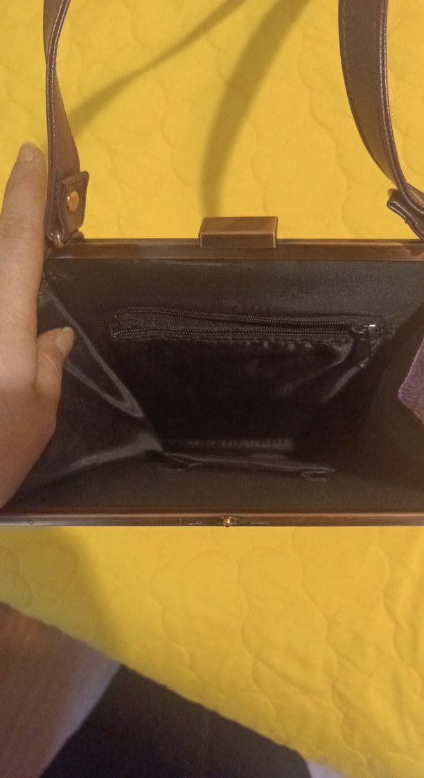 mor Vintage Deri Kadın Çanta - Görsel 4