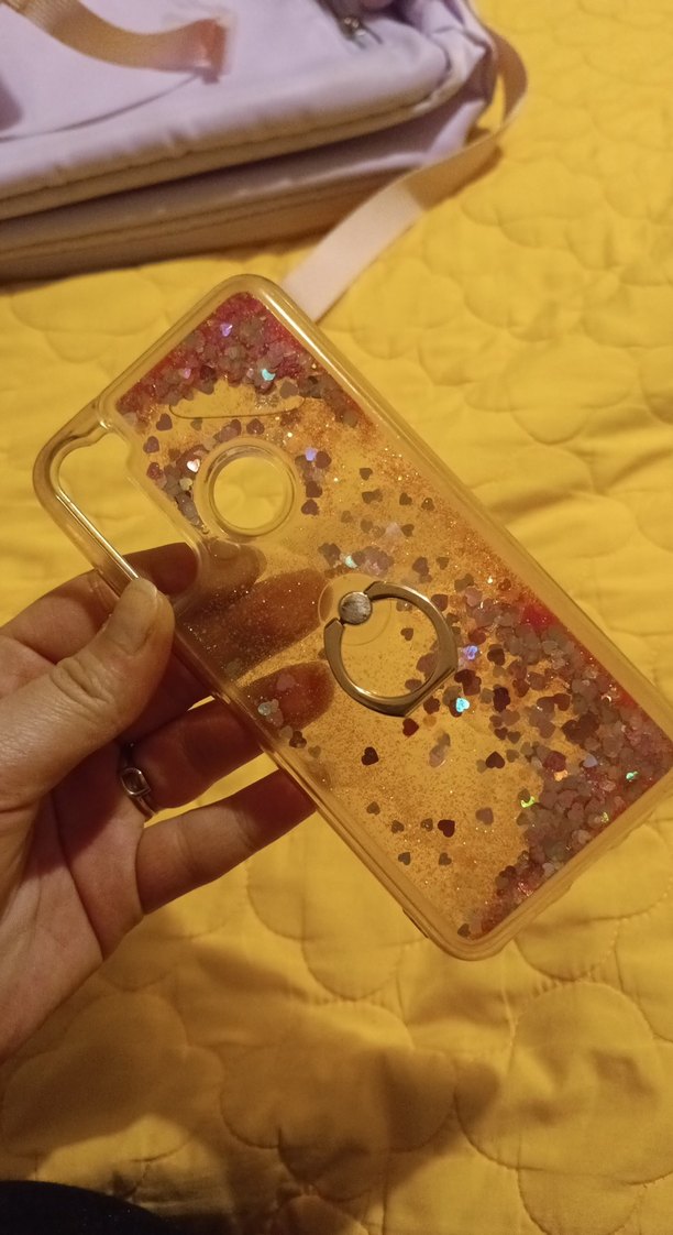 Resmi Not 8 Pembe Simli Telefon Kılıfı Halkalı - Görsel 2