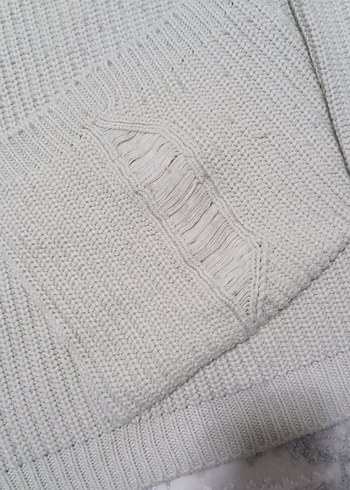 Gri Kadın Triko Uzun Kollu Kazak - Görsel 3