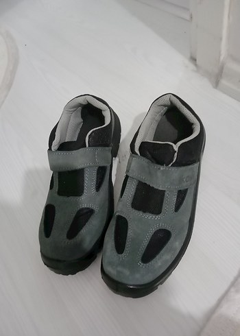 Gri Erkek Outdoor Ayakkabı Velcro Bantlı - Görsel 2