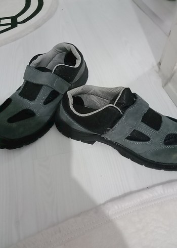 Gri Erkek Outdoor Ayakkabı Velcro Bantlı - Görsel 3