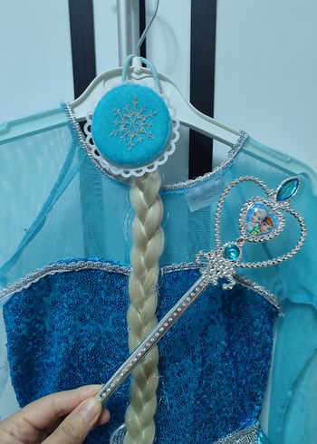 Elsa Kız Çocuk Kostümü - Görsel 6