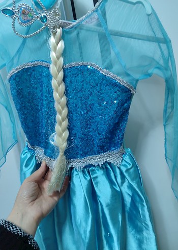 7 Yaş Beden Elsa Kız Çocuk Kostümü