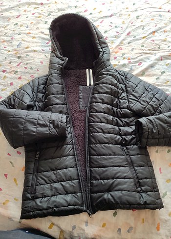 Siyah Kapüşonlu erkek Kışlık Mont - Görsel 3