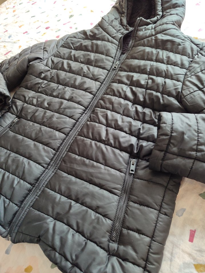 Siyah Kapüşonlu erkek Kışlık Mont - Görsel 2