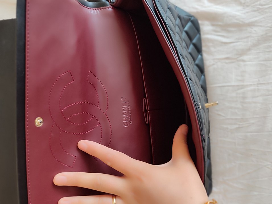 Zincir Detaylı Siyah Deri Kadın Çanta - Görsel 4