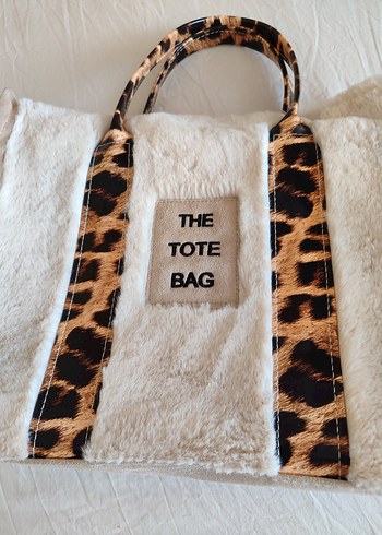 Kürk Detaylı Bej Kadın Tote Çanta - Görsel 2