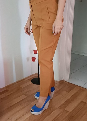 l Beden LOVE MY BODY Hardal Rengi Şık Kumaş Pantolon