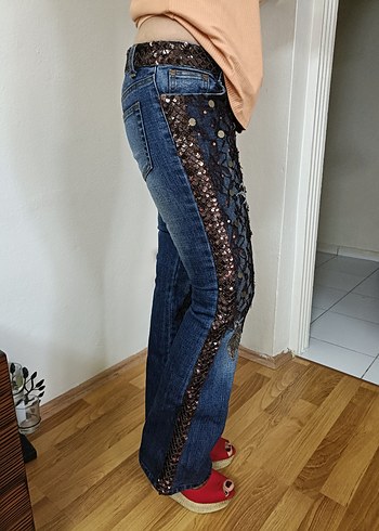 Diğer YOU YOU Taş ve Dantel Detaylı Jeans