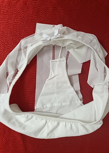 Zarif Beyaz Tül&Arkası Penye Slip Külot - Görsel 6