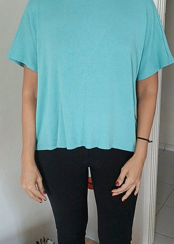  AMERICA TODAY Turkuaz Bluz l Modern Fit - Görsel 2